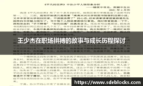 王少杰在职场拼搏的故事与成长历程探讨